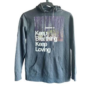 GLMR KLLS Womens Size Large Graphic Print Gray Hoodie Sweatshirt Back To School